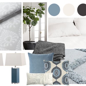 Moodboard - Design di transizione per la camera da letto - Moodboard online per la camera da letto di design d'interni