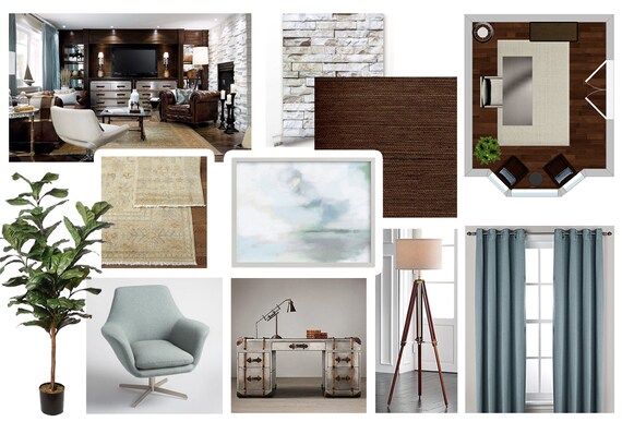 Office Online Interior Design Moodboard Transitional Office Designs Contemporary Office Designs Office Color Palette