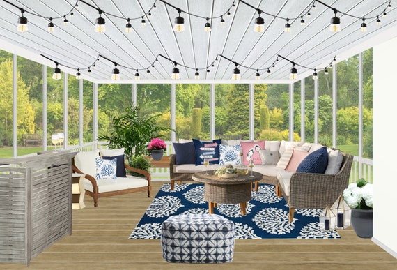 Glam Patio Design Contemporary Modern Patio Navy Blush Patio Sunroom Design