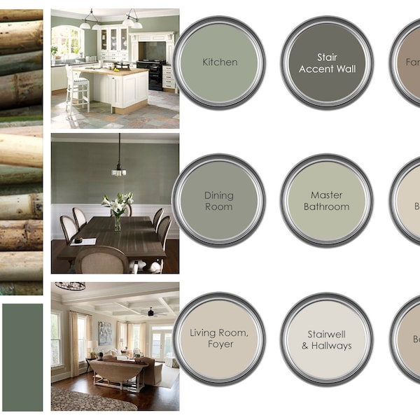 Medium (9 Room) Paint Color Consultation - Home Paint Color Palette - Home Paint Selections for up to 9 Rooms