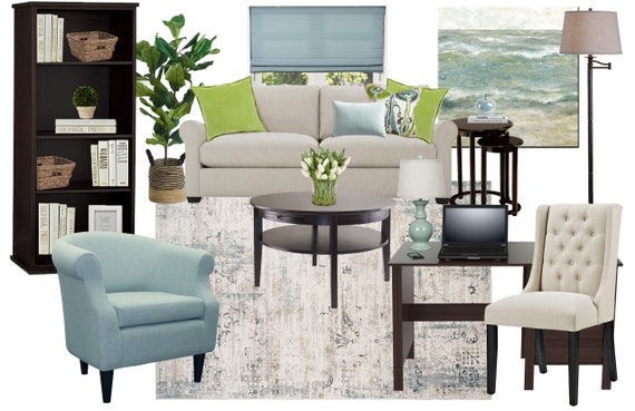 Professional Office Space Interior Design Moodboard Etsy