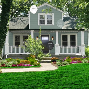 Exterior House Paint Palette: Green, Black, White (Digital Paint Guide)