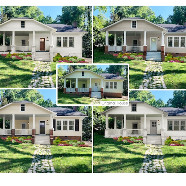 4 Color Options Full Exterior House Consultation - Exterior Color Palette - Home Exterior Selections
