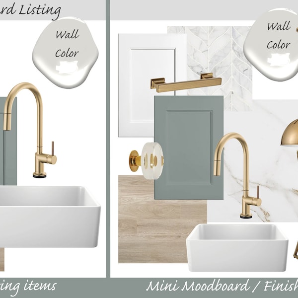 MINI Moodboard - Kitchen Online Interior Design Mini Moodboard