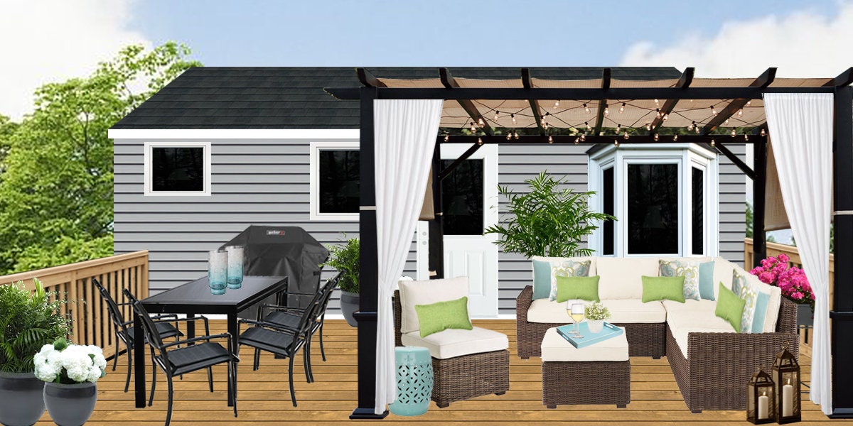 3D Rendering Patio Design Contemporary Patio Patio Etsy