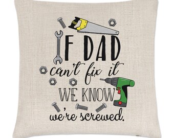 Je suis un papa Quel est votre superpuissance Lin Housse de coussin oreiller Fête des Pères Drôle