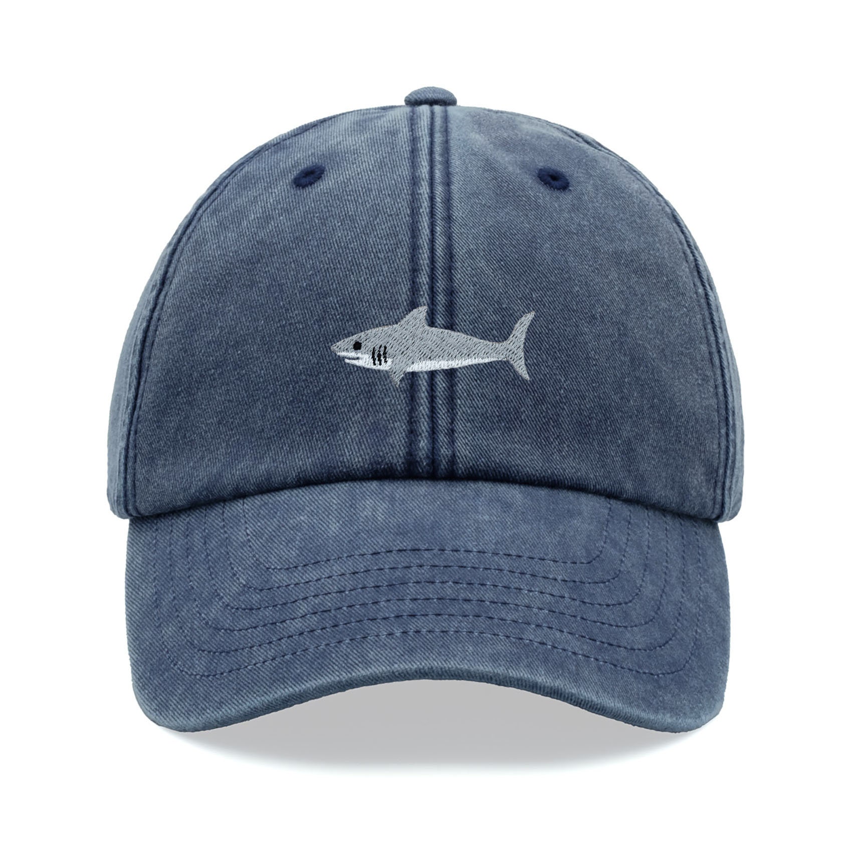 Great White Shark Baseball Cap Vintage Washed Cotton Unisex Dad Hat ...