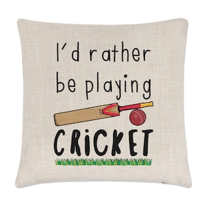 Yo sería más bien jugando Cricket fundas de lino