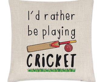 Yo sería más bien jugando Cricket fundas de lino