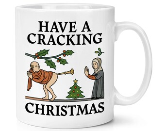 ¡Que tengas una Navidad genial! Taza de 283 ml con forma de trompeta de trasero. El mejor papá pedorro, tío, abuelo. Chiste gracioso. Pedorro grosero. Amigo invisible medieval.