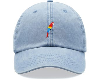 Parrot Baseball Cap Vintage Washed Unisex Dad Hat Adjustable  display picture 1