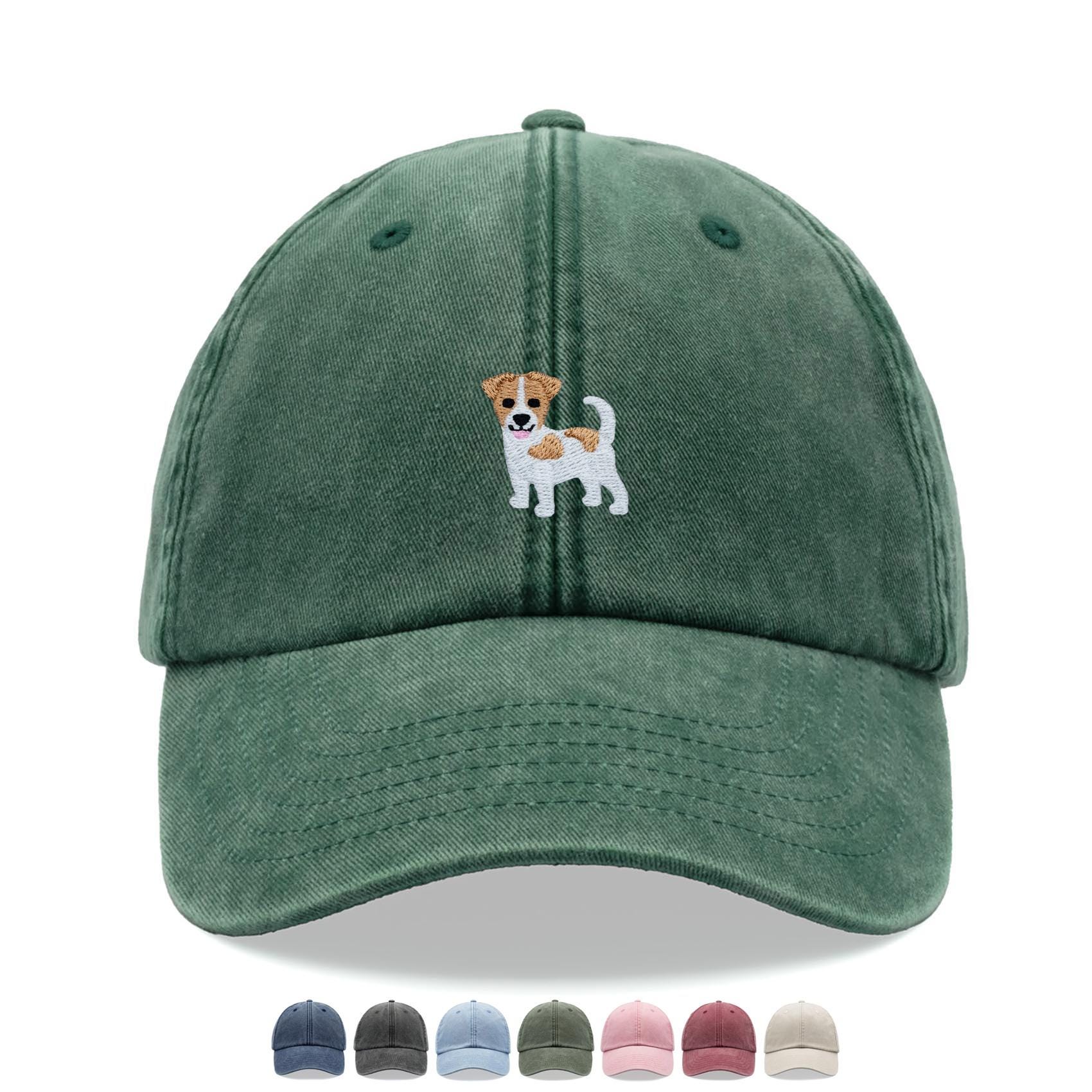 Jack Russell Terrier Dog Baseball Cap Vintage Washed Cotton Unisex Dad Hat Adjustable Funny Faded Sports Sun Summer Pet Hound Hunting