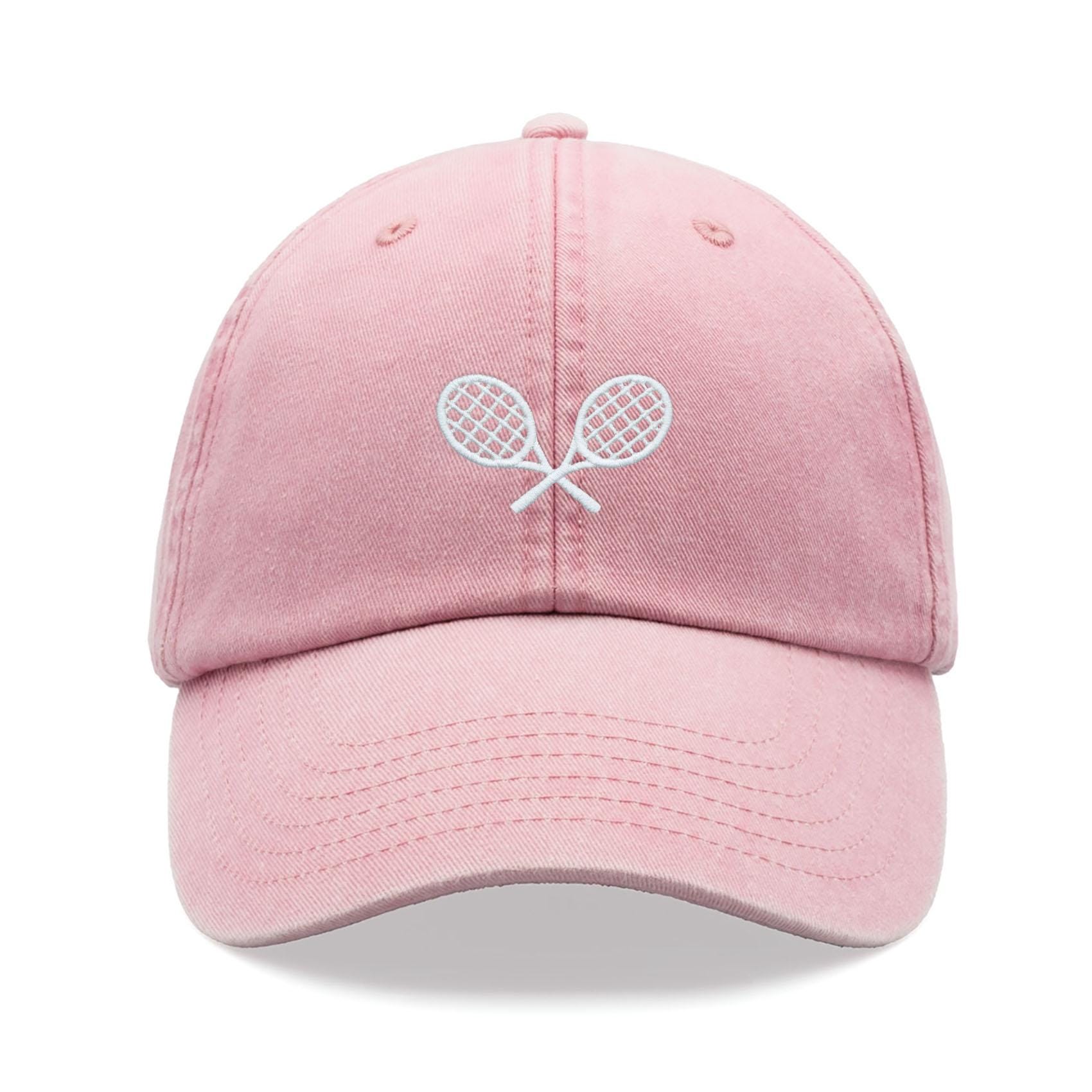 Tennis Racquets Crossed Baseball Cap Vintage Washed Cotton