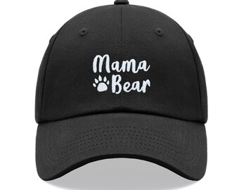 Mama Bear Classic Baseball Sports Cap Unisex Hat Adjustable Funny Summer Holiday Animal Mothers Day Cute Funny