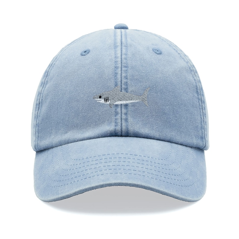 Great White Shark Baseball Cap Vintage Washed Cotton Unisex Dad Hat ...