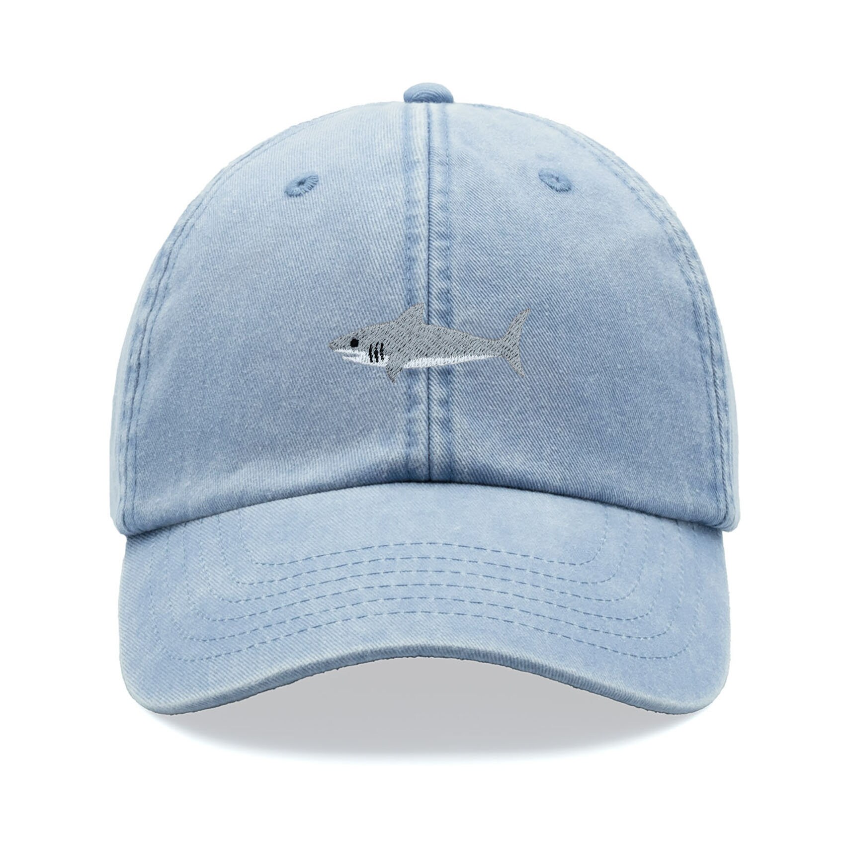 Great White Shark Baseball Cap Vintage Washed Cotton Unisex Dad Hat ...
