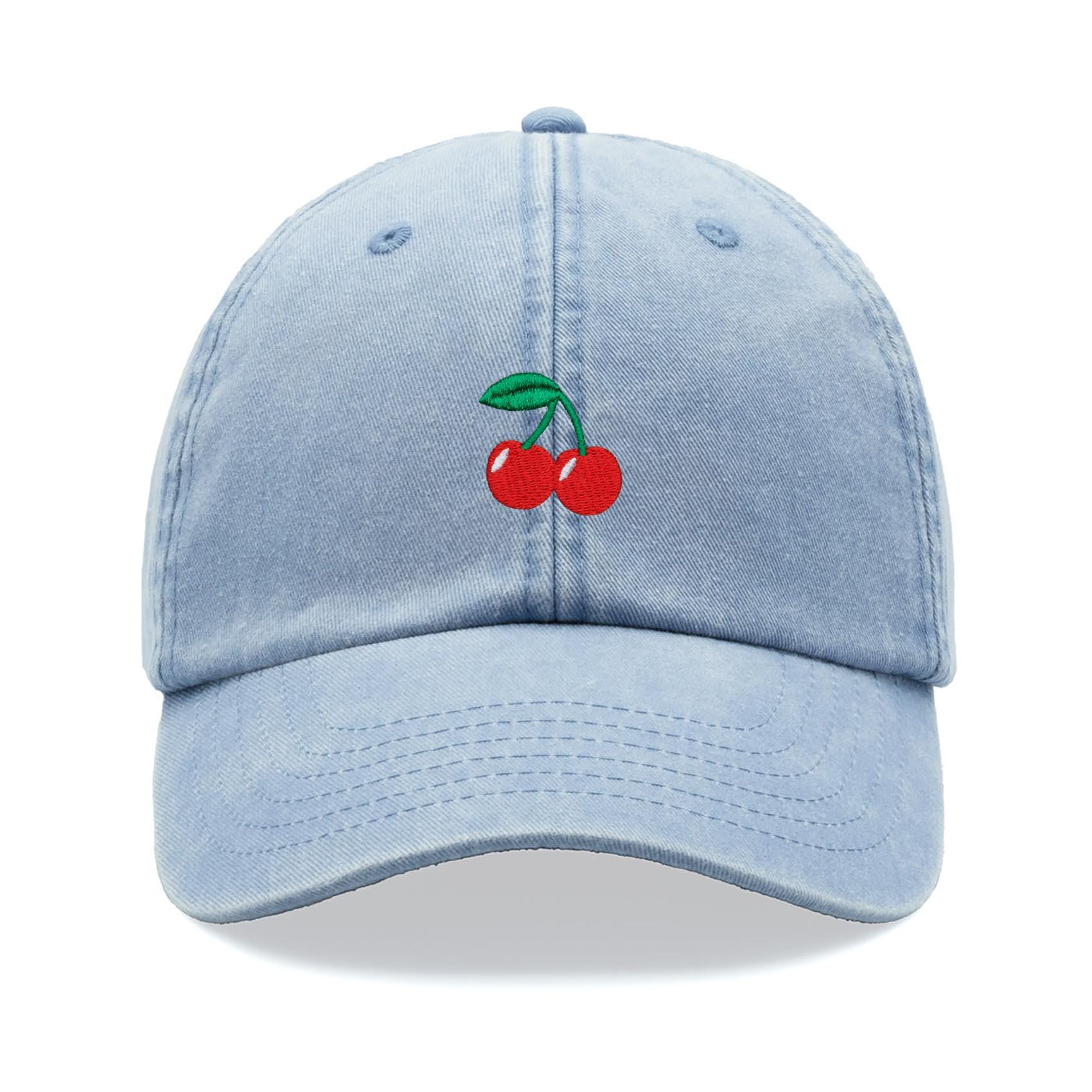 Cherries Baseball Cap Vintage Washed Unisex Dad Hat Low  display picture 2