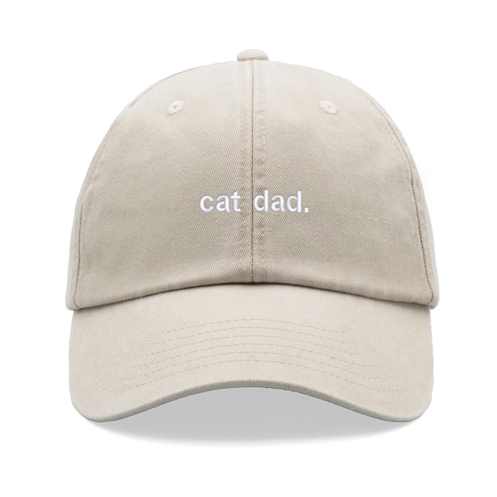 GOSJINNK Funny Cat Daddy Baseball Cap - Adjustable Cotton Washed Black Hat For Men, Cat Lover Gift