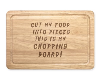 Cut My Food Into Pieces Rectangular Wooden Chopping Board Meat Serving Board Meat Serving Board