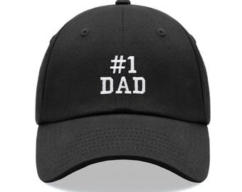 No1 #1 Dad Classic Baseball Sports Cap Unisex Hat Adjustable Summer Dad Fathers Day Birthday Worlds Best Awesome