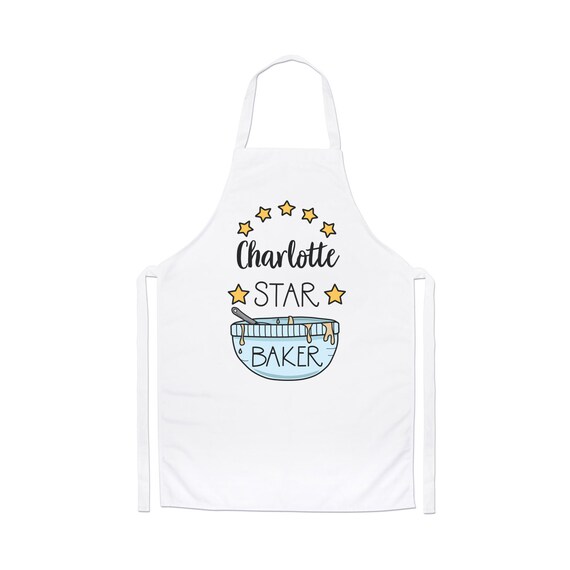 Personalised Custom Name Star Baker Chefs Apron Baking Funny Cake Cooking