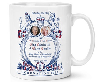 Vintage Invitation King Charles III & Camilla Coronation 10oz Mug Cup King's Coronation Commemorative Souvenir Gift 6th May 2023
