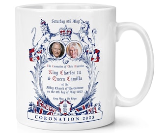 Tasse Commémorative Reine Elizabeth II 1926-2022, émail Blanc, Cadeau