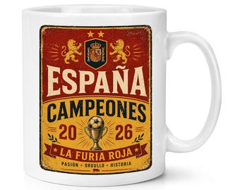 Espana Campeones Spain Champions 2026 10oz Mug Cup  Birthday Dad Day Sport Best Awesome Player Football Soccer
