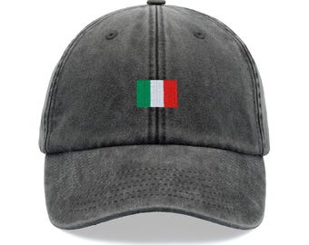 Italy Flag Baseball Cap Vintage Washed Unisex Dad Hat Low Profile Adjustable Faded Sports Sun Summer Funny Tricolore Football Rugby Italian