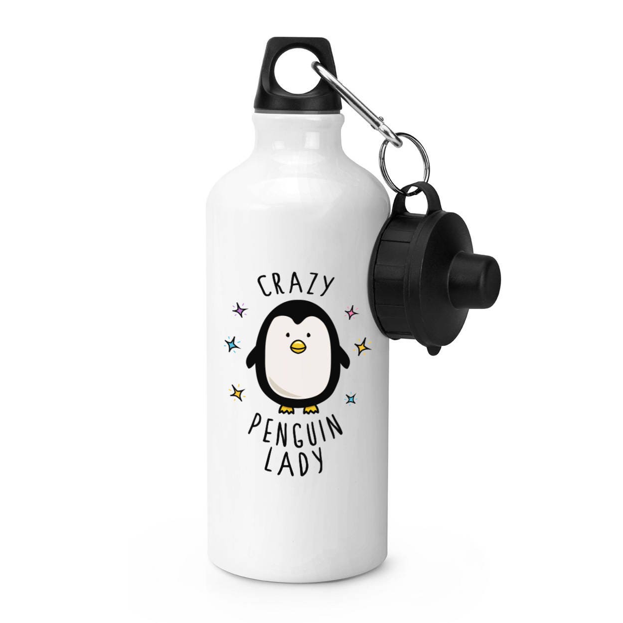 Crazy Penguin Lady Sport Flasche Getränke Camping Flasche Wasser 