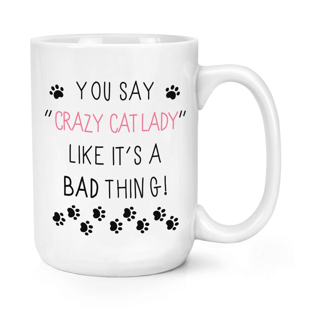 Sottobicchiere Divertente You Say Crazy Cat Lady Like It's A Bad Thing - Gift Base, 9x9 Cm, Finitura Lucida Con Supporto In Faesite, Regalo Per Amanti Gatti