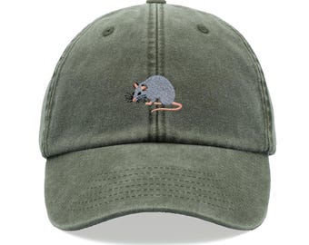 Rat Baseball Cap Vintage Washed Cotton Unisex Dad Hat Adjustable
