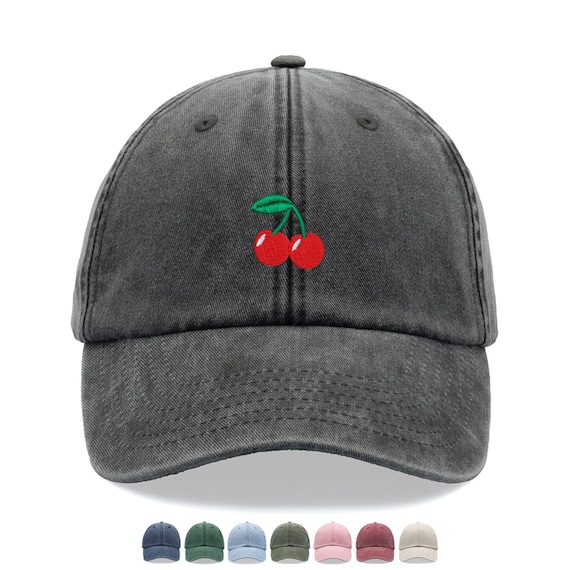 Cherries Baseball Cap Vintage Washed Unisex Dad Hat Low  display picture 1