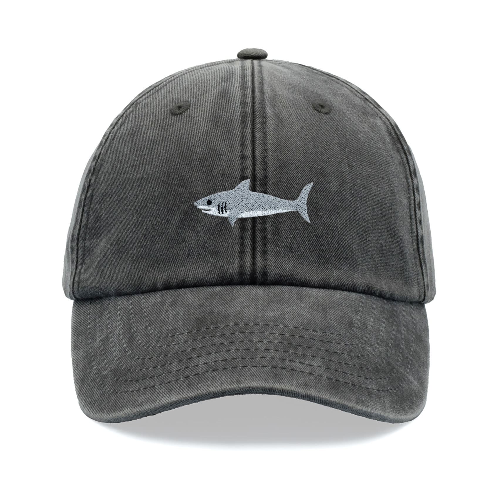 Great White Shark Baseball Cap Vintage Washed Cotton Unisex Dad Hat ...