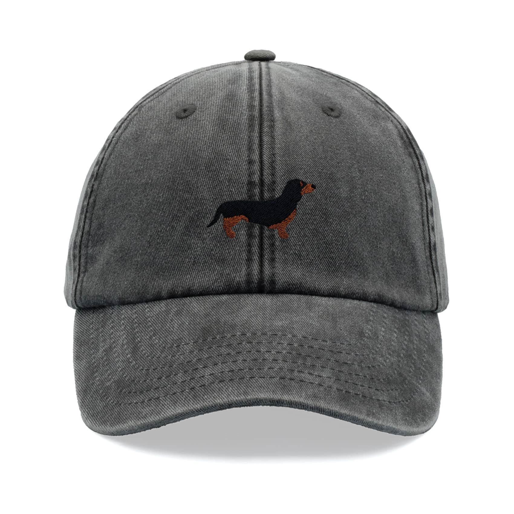 Hand Embroidery Dachshund Cap メゾンダックス Hand Embroidery Dachshund Cap メゾンダックス