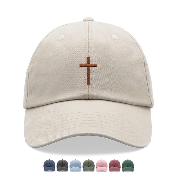 Christliche Jesus Kreuz Baseballkappe Vintage gewaschene Baumwolle Unisex Dad Hut verstellbar Lustig verblasst Sport Sonne katholisch stolzer Gott Glaube