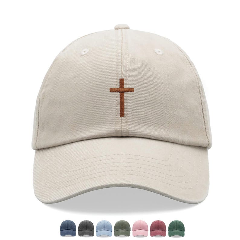 Christian Jesus Cross Baseball Cap Vintage Washed Cotton Unisex Dad Hat ...