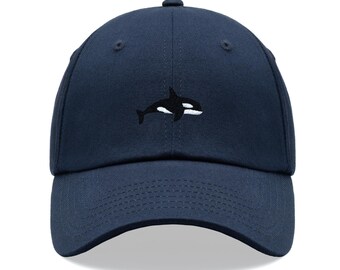 Orca Whale Classic Baseball Sports Cap Unisex Hat Adjustable Funny Summer Holiday Animal Sea life Ocean Sailing Cute Seaside Killer Fishing