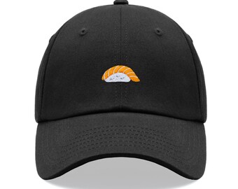 Nigiri Salmon Sushi  Classic Baseball Sports Cap Unisex Hat Adjustable Funny Summer Holiday Joke Dad Fathers Day Japan Japanese Chef Fish
