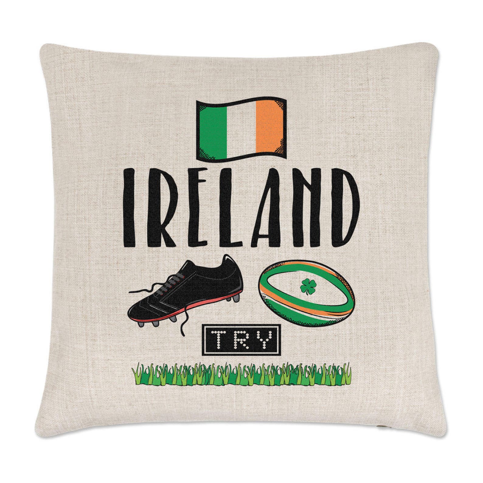 Rugby Ireland Linen Cushion Cover Etsy