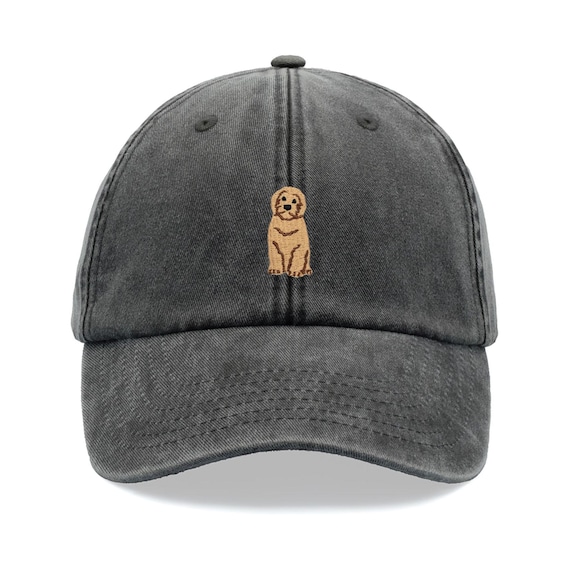 Doodle Dog Golden Baseball Cap Vintage Washed Cotton Unisex  display picture 3