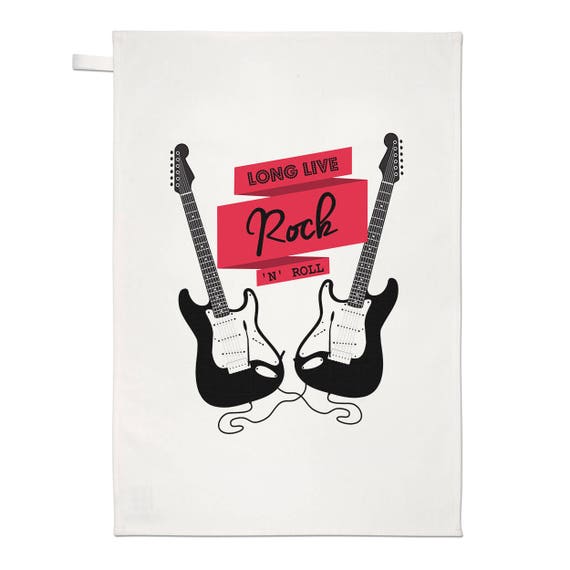 Larga Rock N Roll guitarra eléctrica toalla de té plato - Etsy España