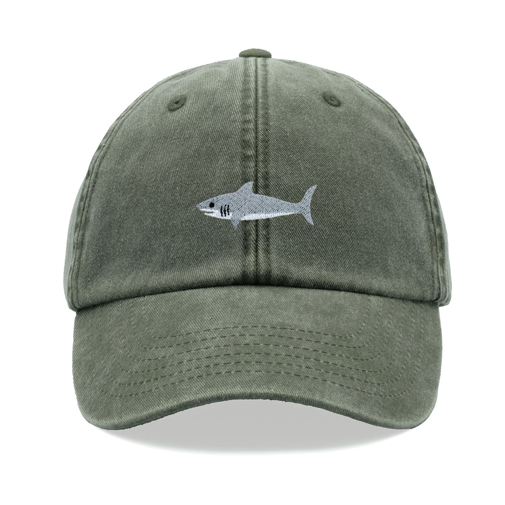 Great White Shark Baseball Cap Vintage Washed Cotton Unisex Dad Hat ...