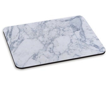 Marble White Grey Classic Effect Pattern PC Computer Mouse Mat Pad