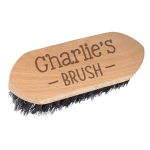 Personalised Dandy Horse Brush Wooden Handle Name&#39;s Brush Classic Custom