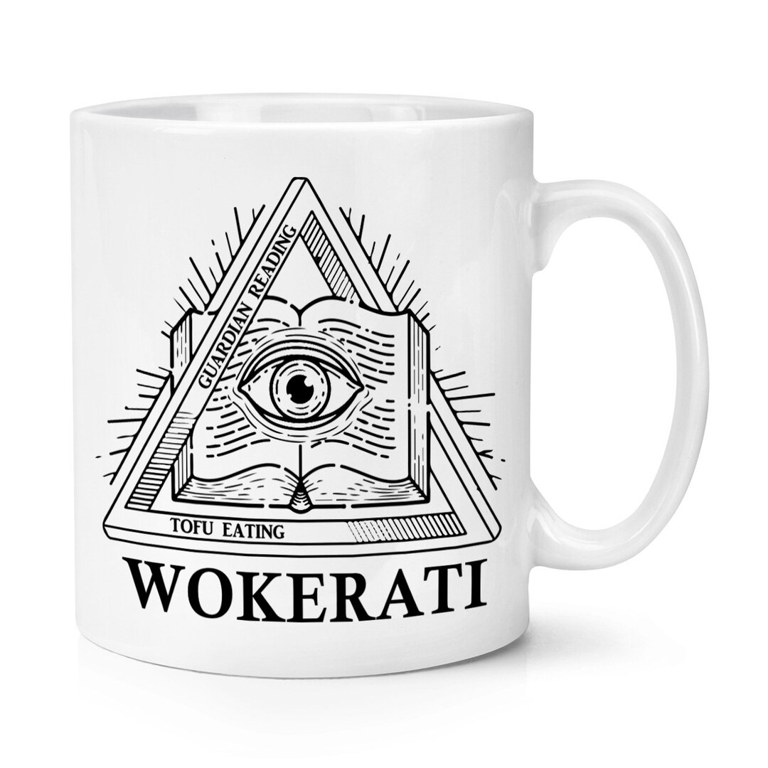 Wokerati Logo 10oz Mug Cup Anti Growth Coalition Tofu Eating Woke Funny