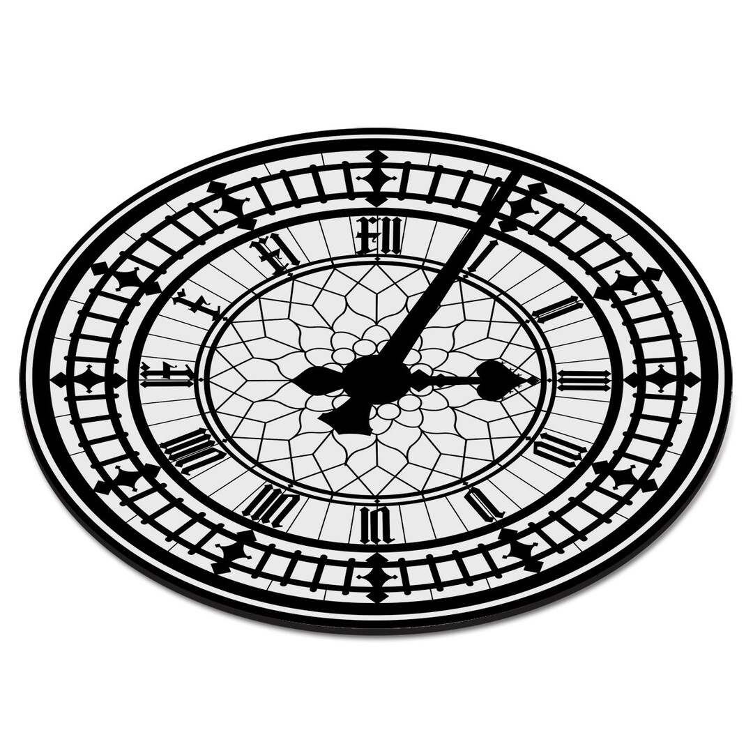 Big Ben Clock Face Circular PC Computer Mouse Mat Pad Etsy