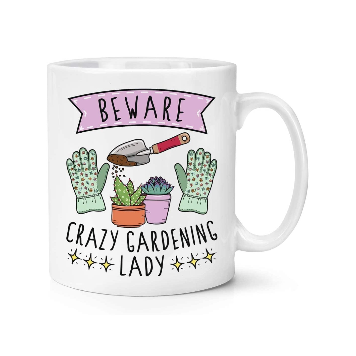 „Beware Crazy Gardening Lady“ Schlüsselanhänger Von Gift Base – Lustig, Robust, Einzigartig