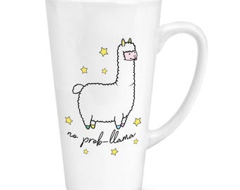 No Prob-Llama 17oz Large Latte Mug Cup