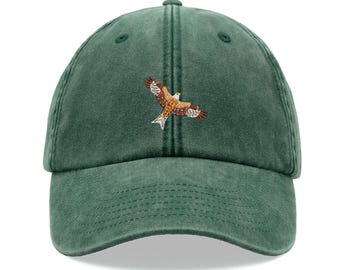 Red Kite Bird Baseball Cap Vintage Washed Cotton Unisex Dad Hat Adjustable Funny Faded Sports Sun Summer Holiday Bird Watcher Funny